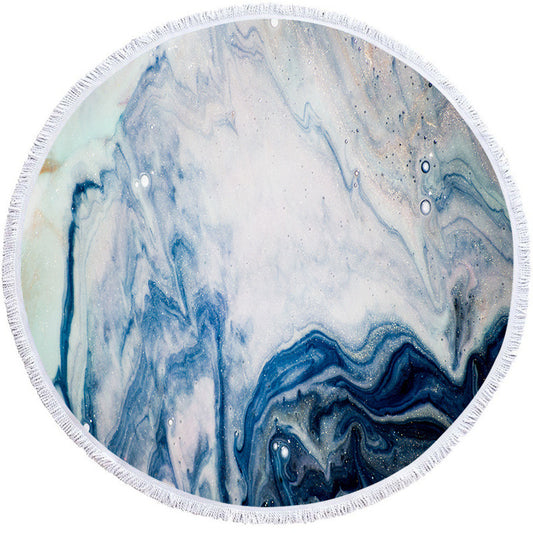 The Marble Tide Collection – Round Beach Towels - The Topaz Atelier