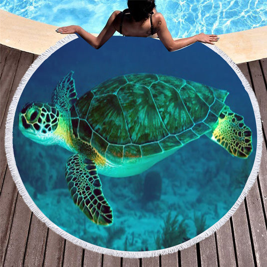🌊 The Sea Escape Collection – Round Beach Towels - The Topaz Atelier