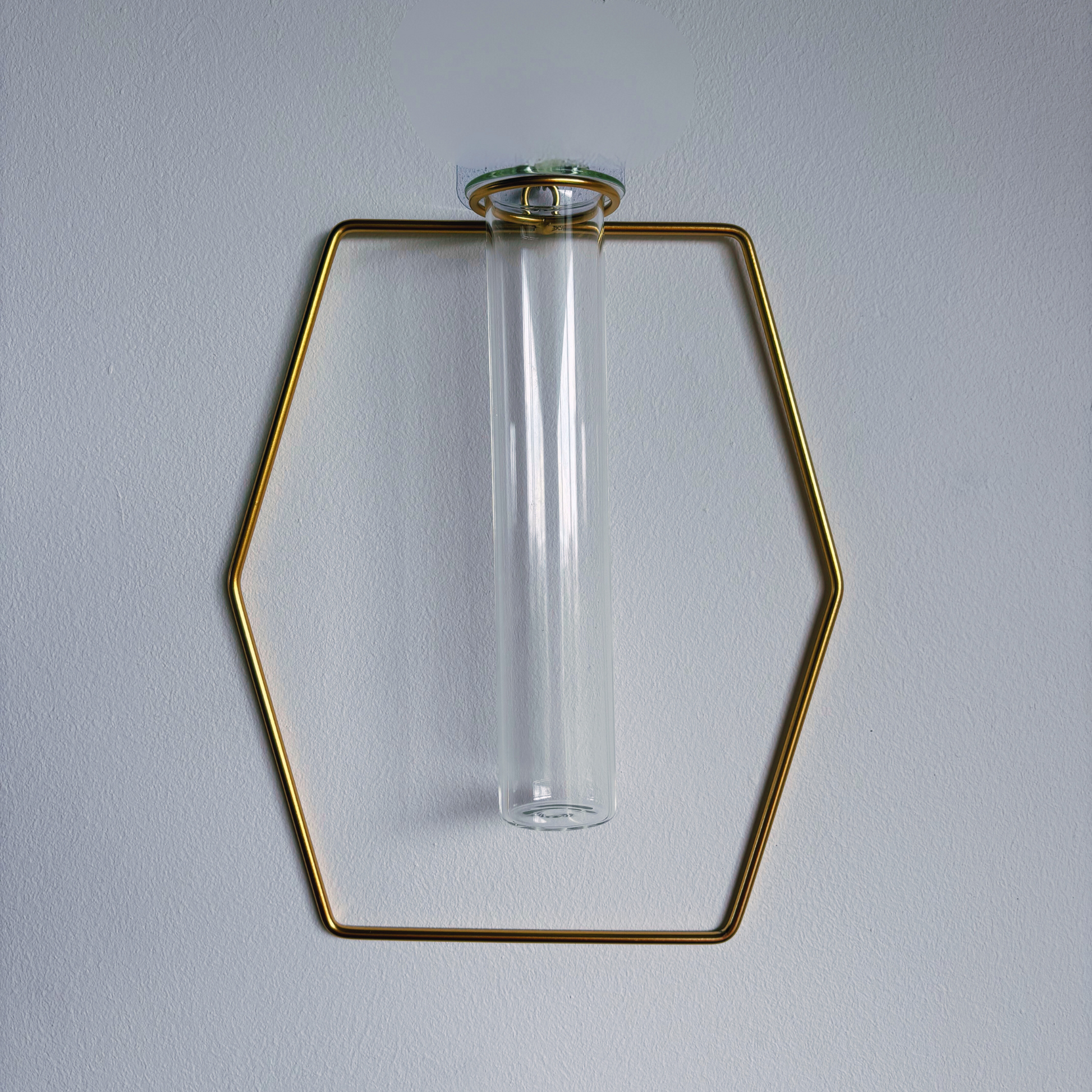 hexagon wall vase empty
